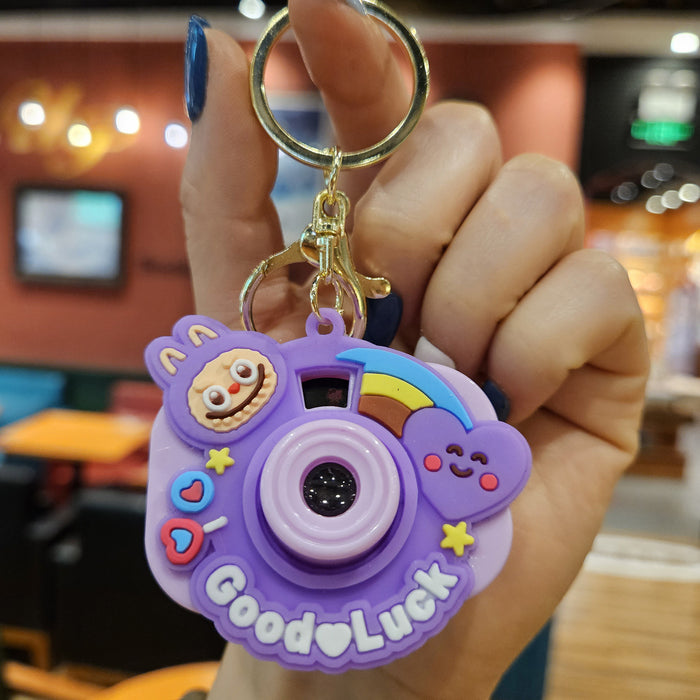 Wholesale Little sheep projection camera keychain l three-dimensional pendant girls bag ornaments