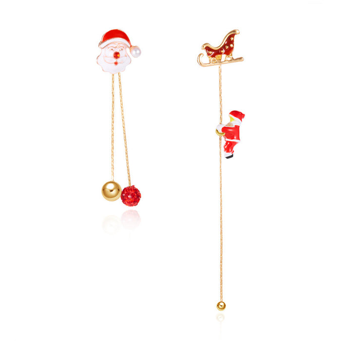 Wholesale Stylish Christmas Tassel Earrings Alloy Elk Design Party Jewelry Gift
