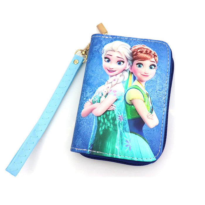 Wholesale fresh cartoon princess children's girls short portable coin purse