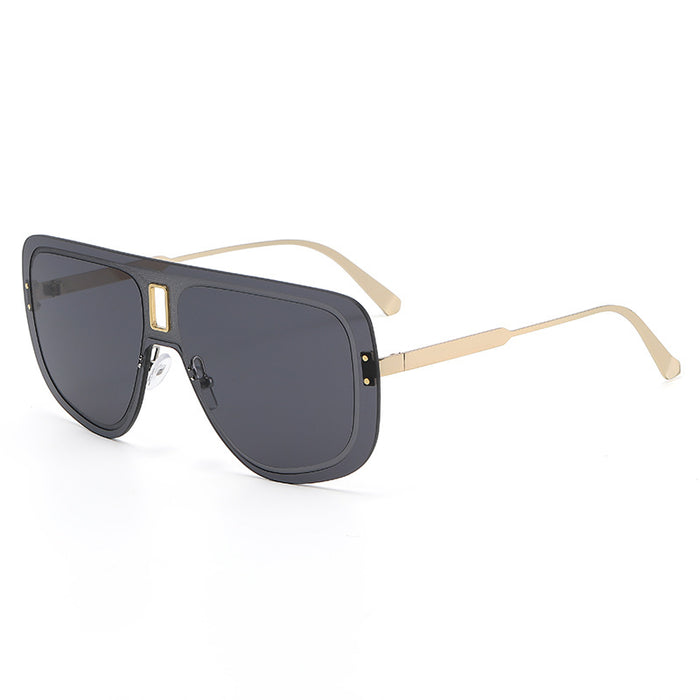 Wholesale Large frame sunglasses, frameless sunglasses, integrated mirror