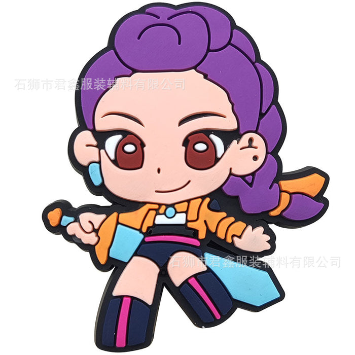 Wholesale 50pcs KPop Charms Shoe Buckles PVC Patches