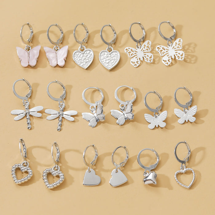 Wholesale Alloy Butterfly Love Earrings JDC-ES-HaoZ006
