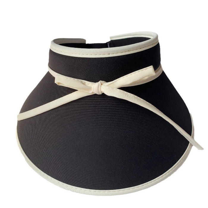 Wholesale Sunscreen strap bow, empty top riding sun hat
