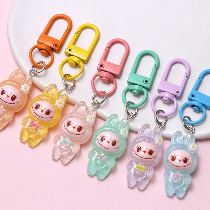 Wholesale Luminous cartoon cloth key chain cute doll pendant key chain