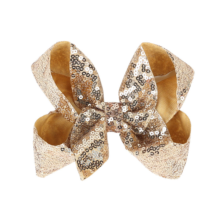 Wholesale Children's jewelry 5-inch sequin bow hair clip with hairpin