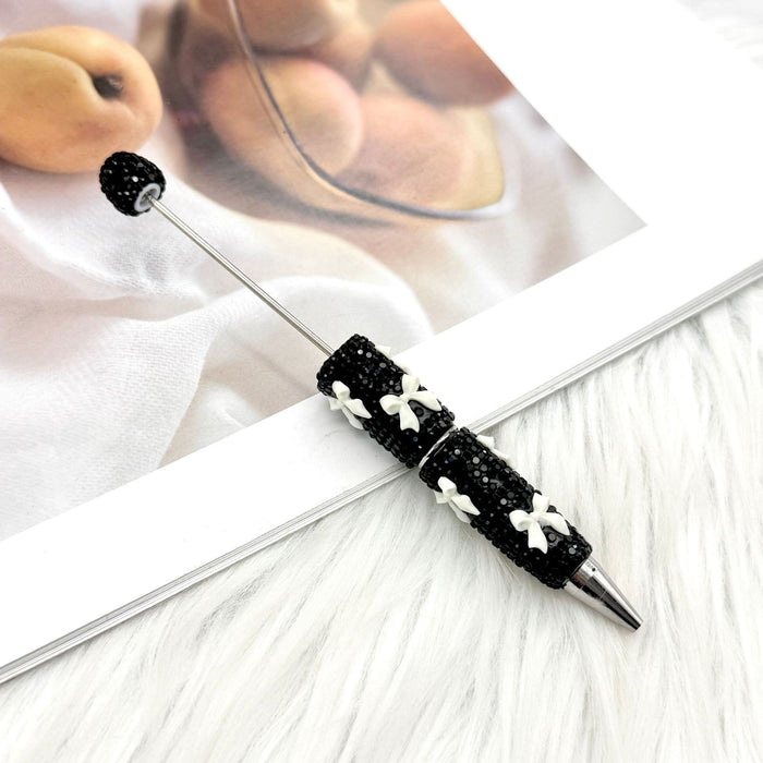 Wholesale Rhinestone Bow Beaded Pen – DIY Creative Ballpoint Pen for Office,  minimum quantity: 2
