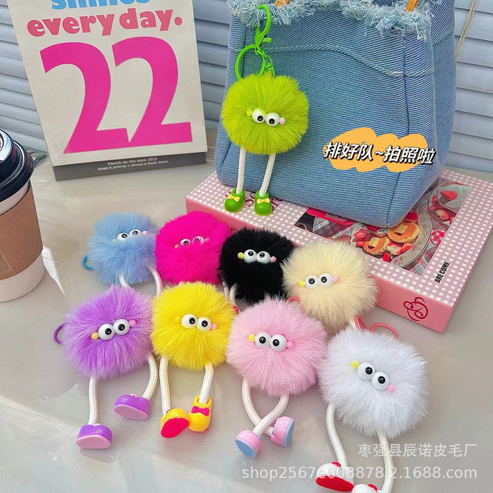 Wholesale Glasses plush pendant, niche keychain bag