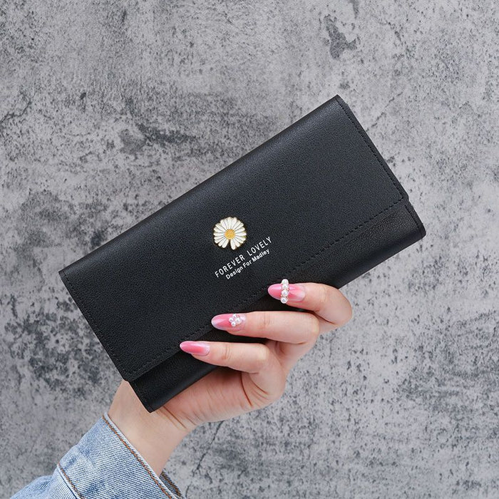Wholesale Pink PU Women' s Long Folding Wallet with Card Holder - Everyday Resale MOQ≥3
