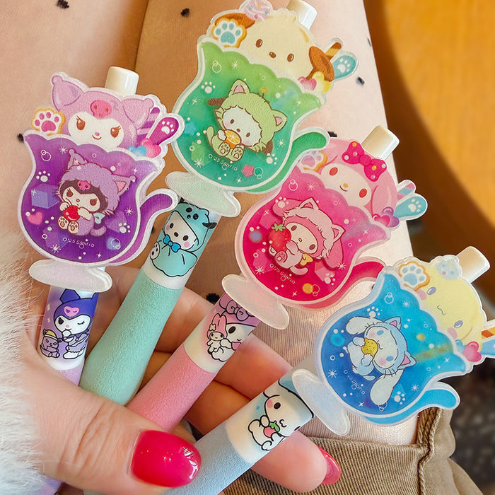 Wholesale Multicolored teacup soft-grip ballpoint pen