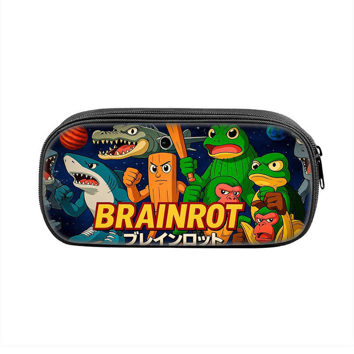 Wholesale  Printed Pencil Bag Brain Shark Student Stationery Bag