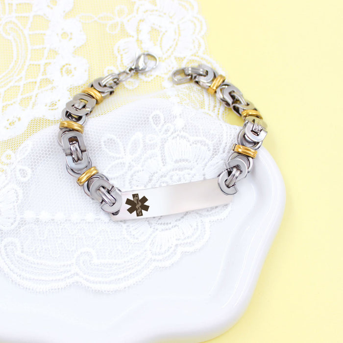 Wholesale Fashionable retro stainless steel bracelet with engraved characters, personalized design, versatile accessories