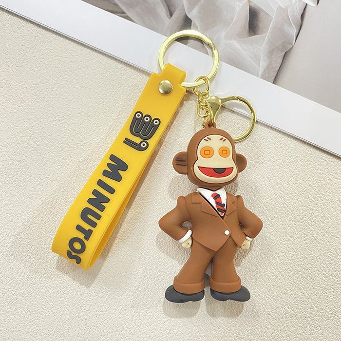 Wholesale Cartoon Broadcasting Doll Keychain Couple Bag Key Pendant Creative Key Chain Pendant Small Gift