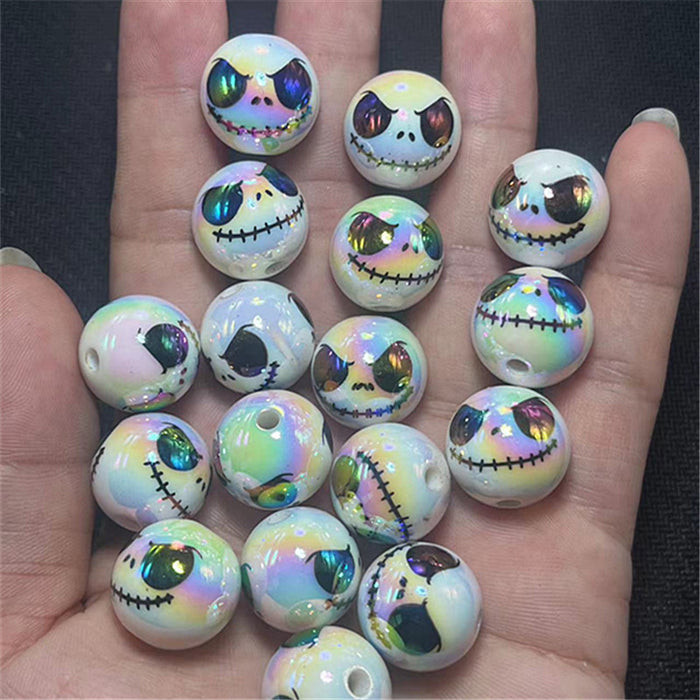 Wholesale 200pcs Halloween Series Acrylic Electroplated Beads JDC-BDS-Xiaox001