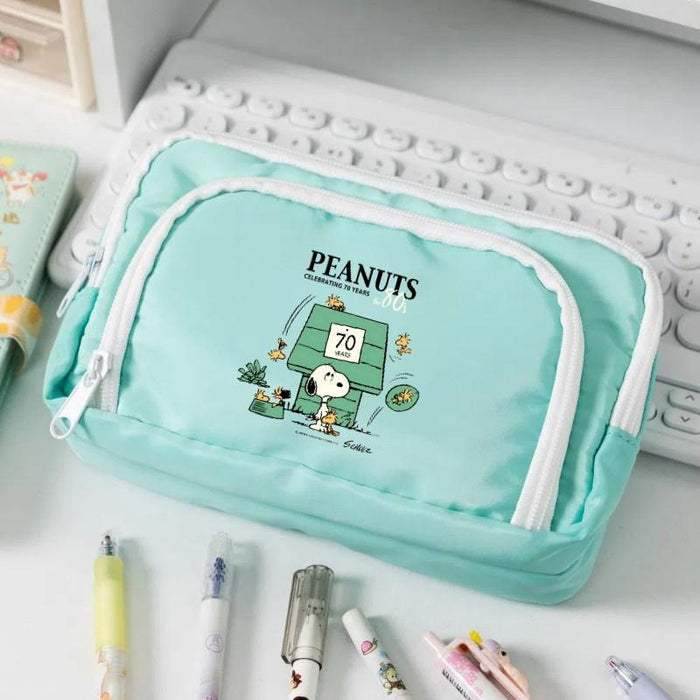 Wholesale Polyester Cartoon Dog Print Pencil Case Cute Student Stationery Pouch For School Girls Storage Bag