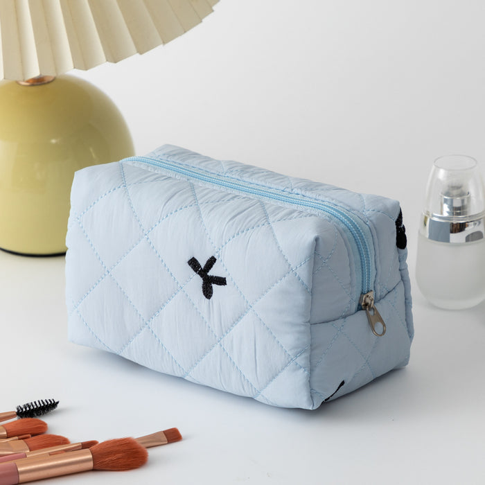 Wholesale Bow Quilted Lipstick Earphone Data Cable Bag Cosmetic Bag