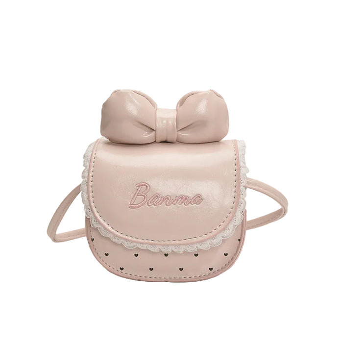 Wholesale Kids'  lace bow mini saddle shoulder bags