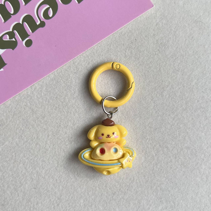 Wholesale Circle keychain, cute backpack pendant, keychain, cartoon gift accessory