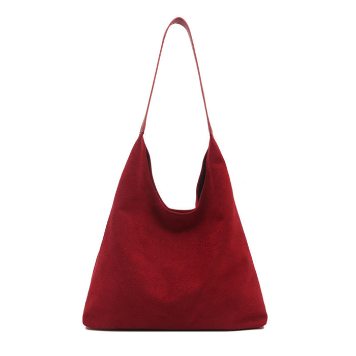 Wholesale Large Capacity Casual Fashion Suede Shoulder Tote Bag JDC-SD-HT014