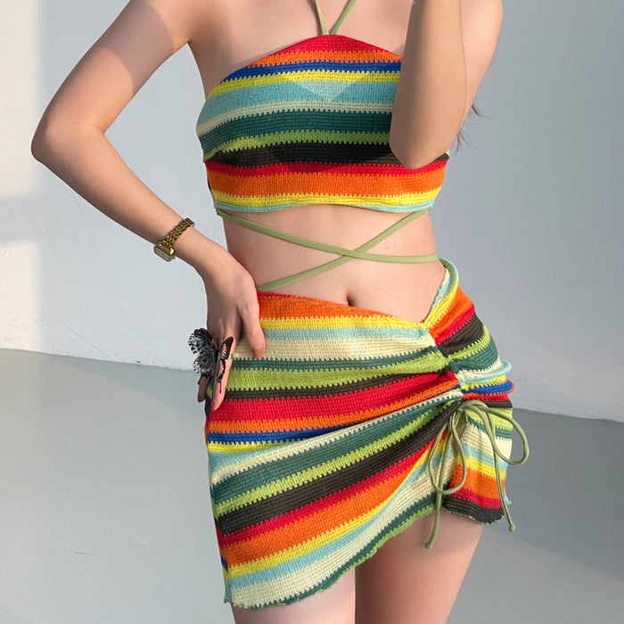 Wholesale Fashionable swimsuit, sexy one-piece bikini, striped printed beach