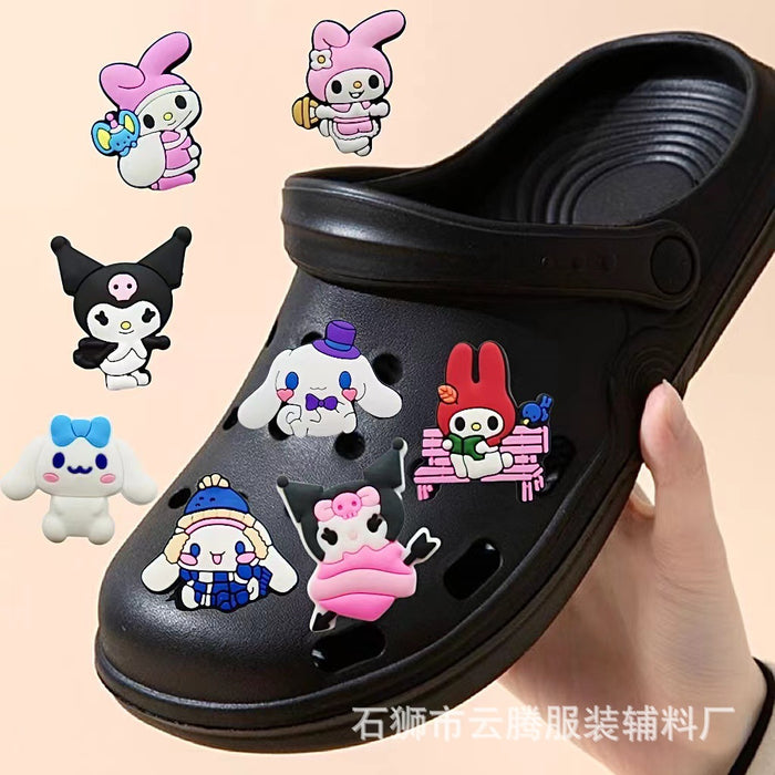 Wholesale 100 Pcs Shoe Flower Shoe Buckle Hole Shoe Accessories PVC Soft Glue Jewelry