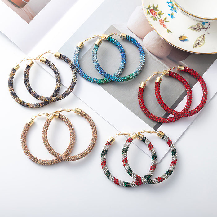 Wholesale Christmas Independence Day gradient color earrings for women,  gorgeous evening dress matching accessories