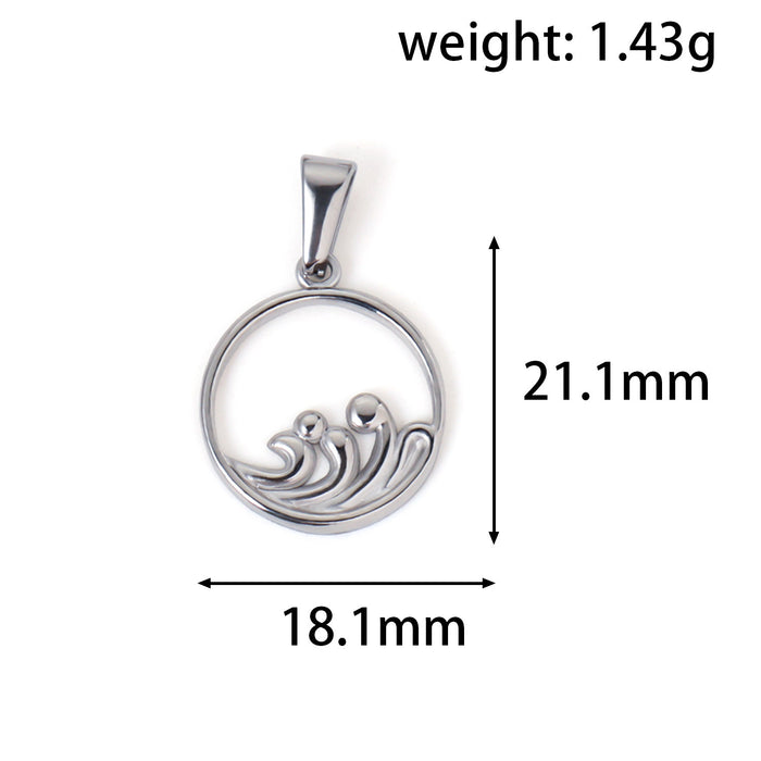 Wholesale 6pcs/set Love Angel Bear Stainless Steel Plated 24K  Pendant Accessories
