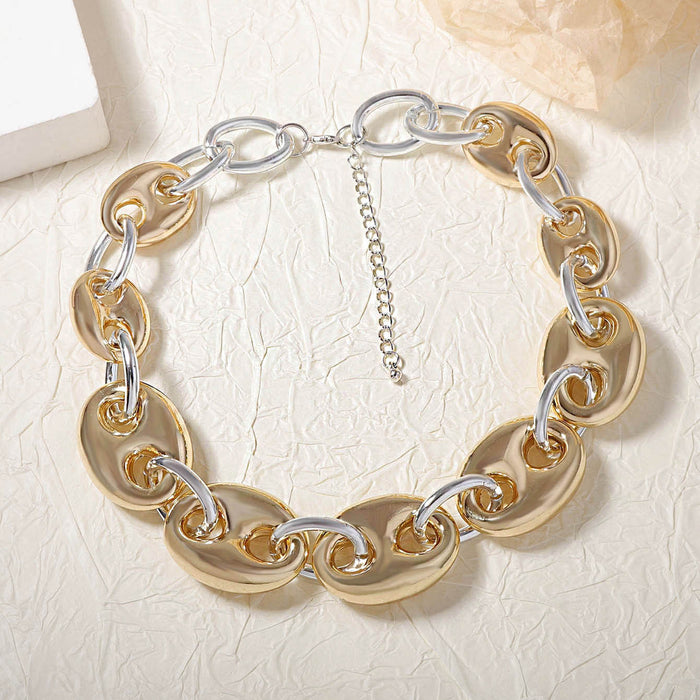 Wholesale Geometric Ring Link Chain Necklace Casual Street Shooting Women's Style