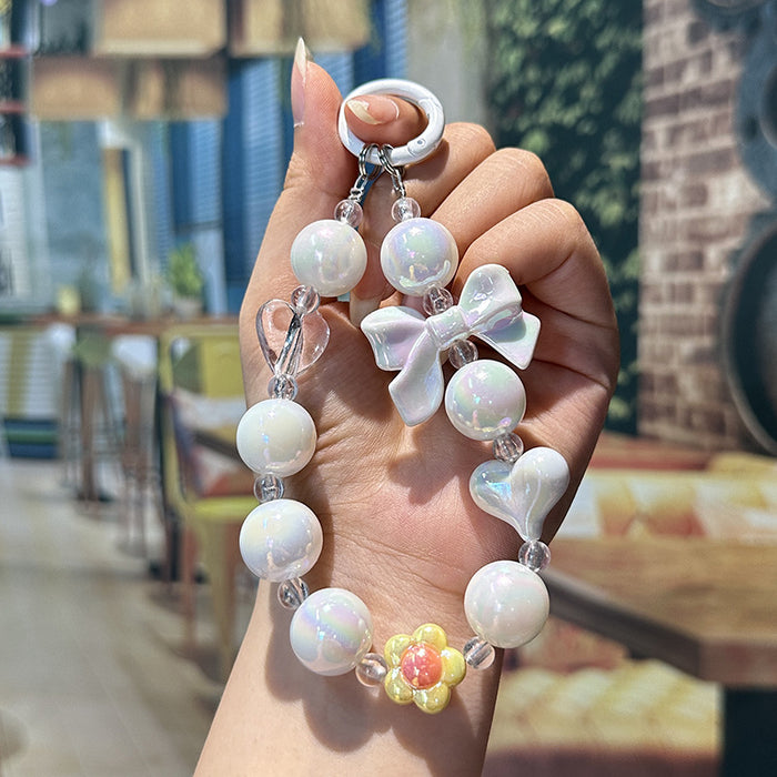 Wholesale Bow, love, bead, chain, cute and fashionable bag decoration, phone case hanging chain