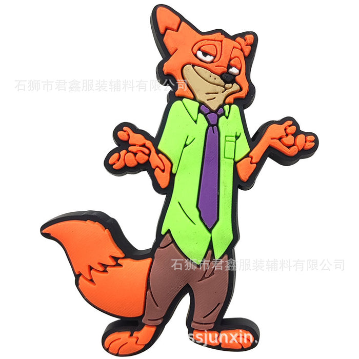 Wholesale  50pcs Hole shoe accessories cartoon detachable PVC soft rubber Shoes Charms