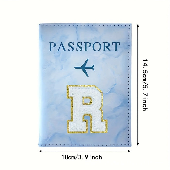 Wholesale Fashion Initial Letter Pattern PU Passport Holder Travel Wallet Casual Everyday Accessory