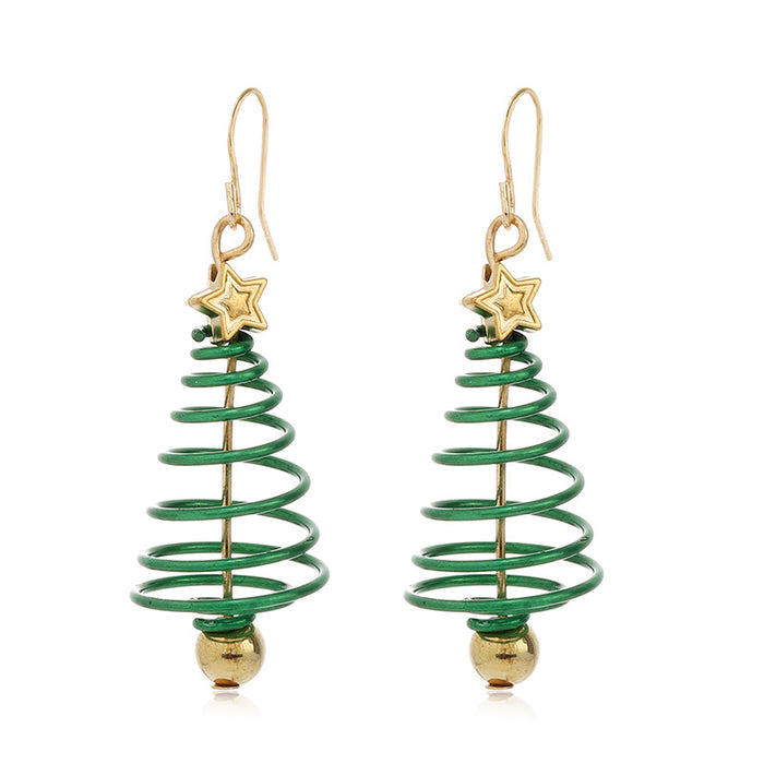 Wholesale Earrings Alloy Christmas Tree Color Bells MOQ≥2 JDC-ES-ZL023