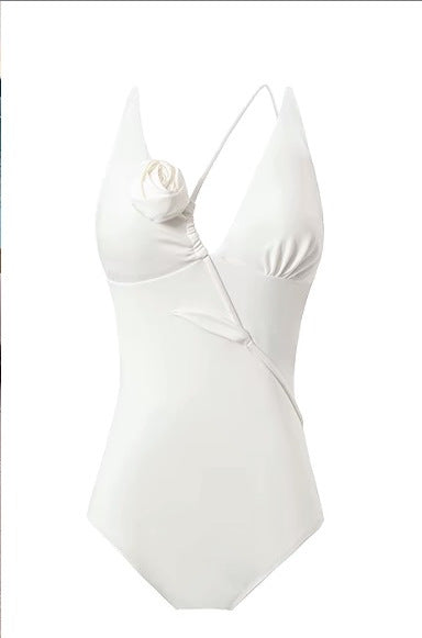 Wholesale High end minimalist shoulder flower one-piece fashionable bikini swimsuit