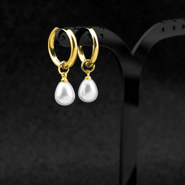 Wholesale Teardrop Pearl Dangle Earrings — Premium Stainless Steel Jewelry