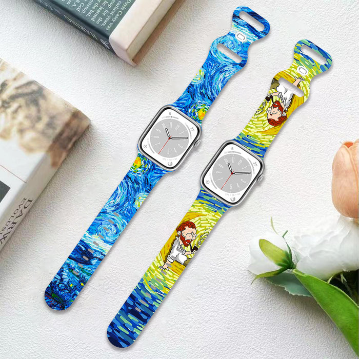 Wholesale Printed Silicone Watch Strap Wrist Strap JDC-WD-NuoQi060