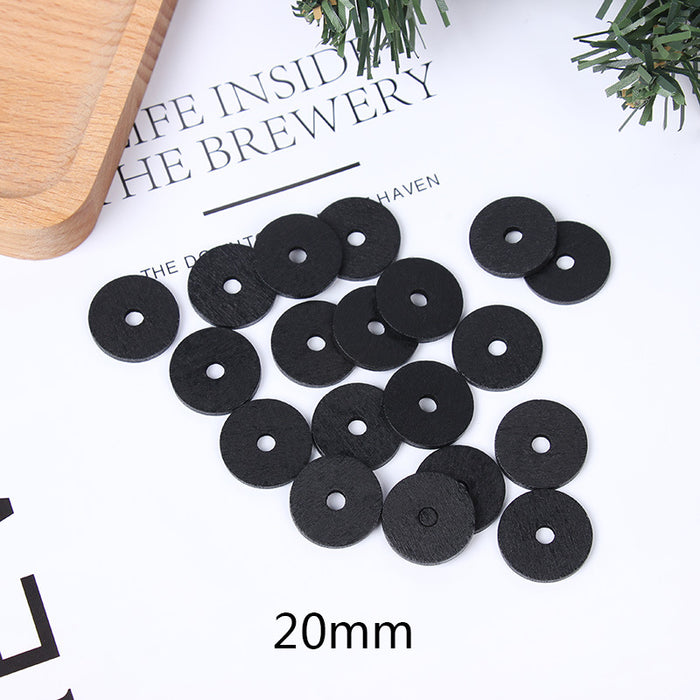 Wholesale 50PCS Santa Claus Smiley Face Wooden Beads JDC-BDS-TianYue016