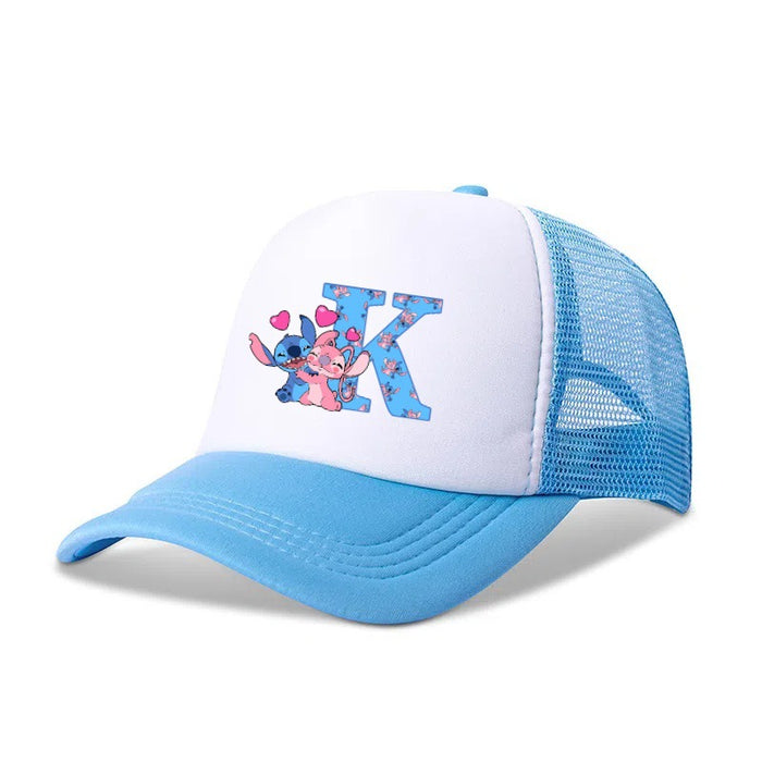 Wholesale Cartoon letter print baseball cap net breathable dome cap