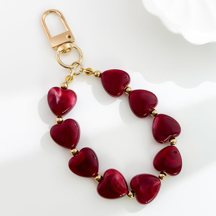 Wholesale Acrylic resin heart-shaped bead decoration