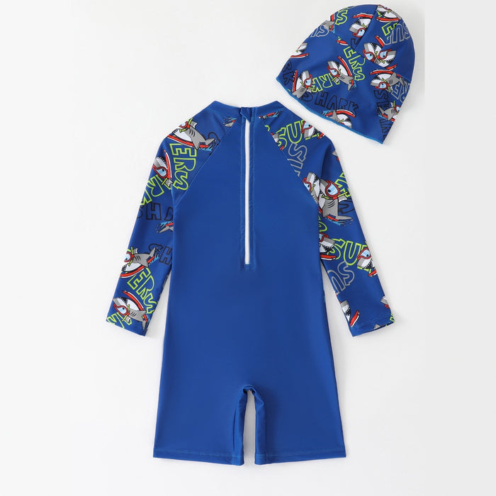 Wholesale New children's swimsuit one-piece long sleeved long pants 2-piece set surfing swimsuit swimming suit