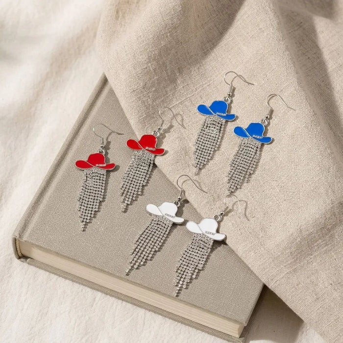 Wholesale Alloy Electroplated Fringe Earrings Geometric Shape Fashion Accessory MOQ≥2