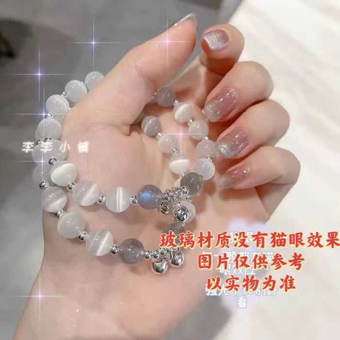 Wholesale Glass material butterfly bracelet niche design gray moonlight bracelet versatile temperament