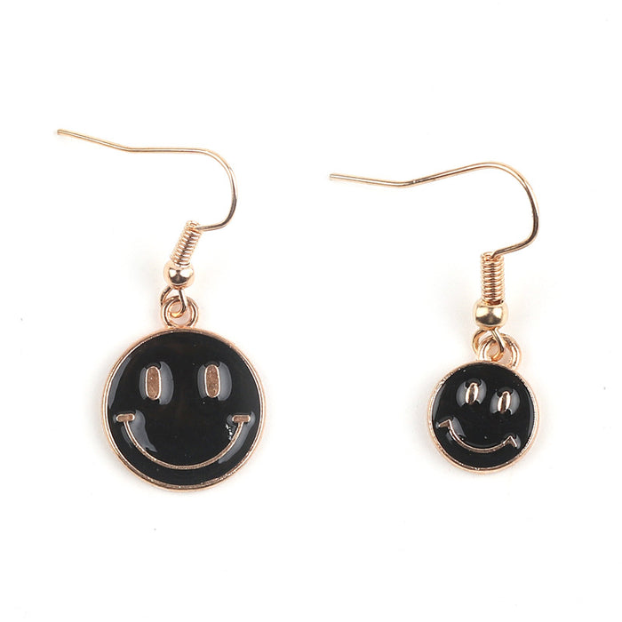 Wholesale Cartoon Smiley Face Alloy Pendant Earrings JDC-ES-FuYu006