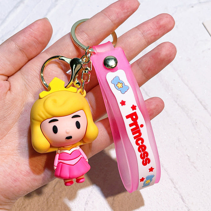 Wholesale School Bag Pendant Doll Cute Silicone Car Key Chain
