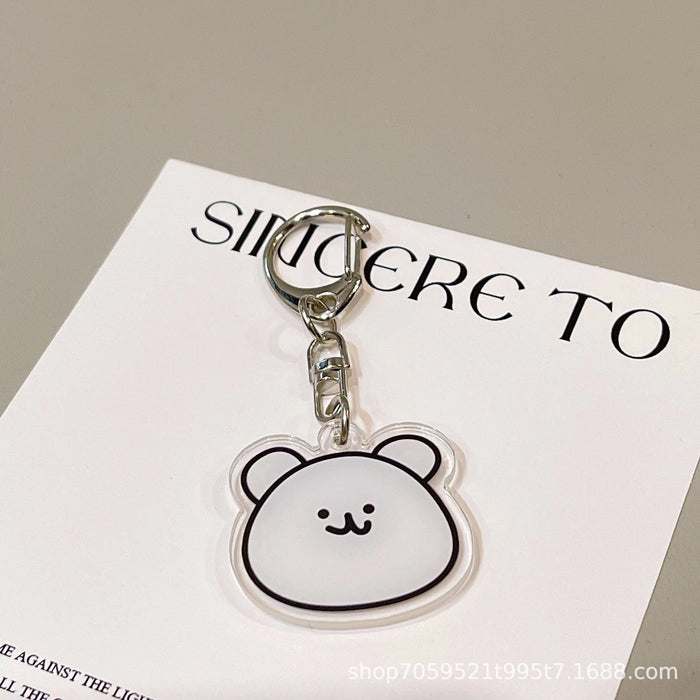 Wholesale Cute Keychain Double-sided Acrylic Female Student Bag Accessories Children' s School Bag Couple' s Best Friend Small Pendant