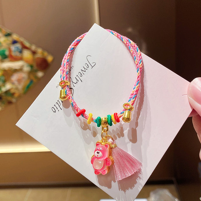 Wholesale Oriental Style Colorful Woven Rope Tassel Bracelet MOQ≥2
