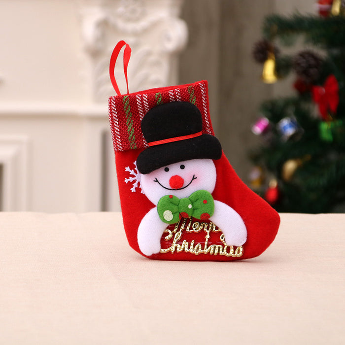 Wholesale Christmas Stockings Christmas Gift Bag Christmas Small Stockings Pendant Christmas Tree Hanging Ornament Bag
