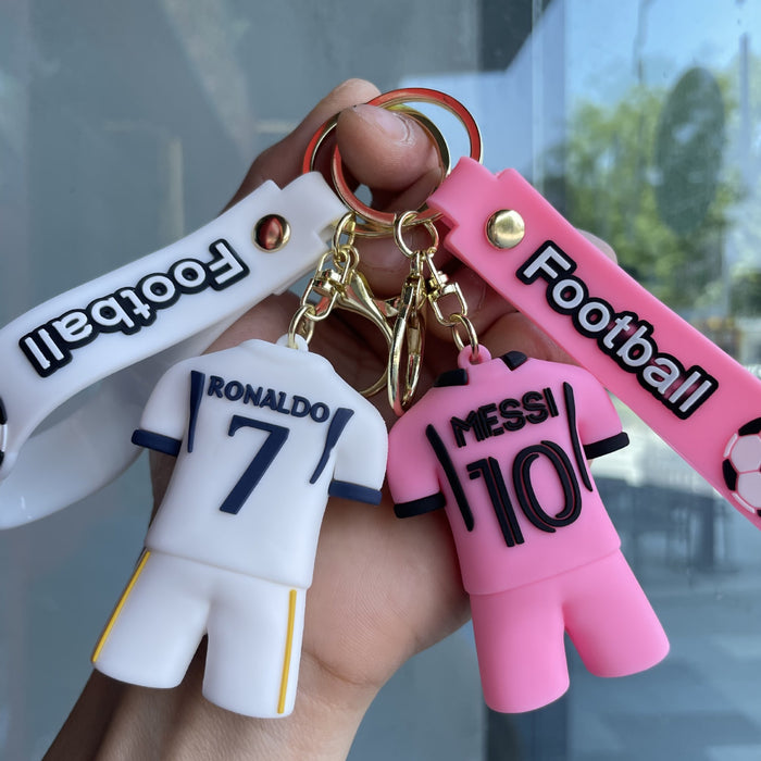 Wholesale Football jersey keychain, jersey backpack pendant, small gift
