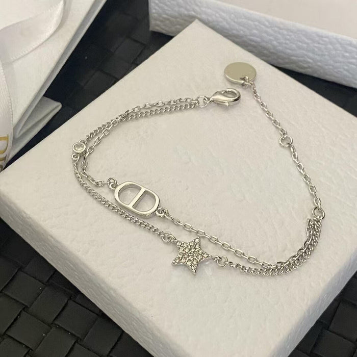 Wholesale Full Diamond Bracelet Enamel Letter Bracelet