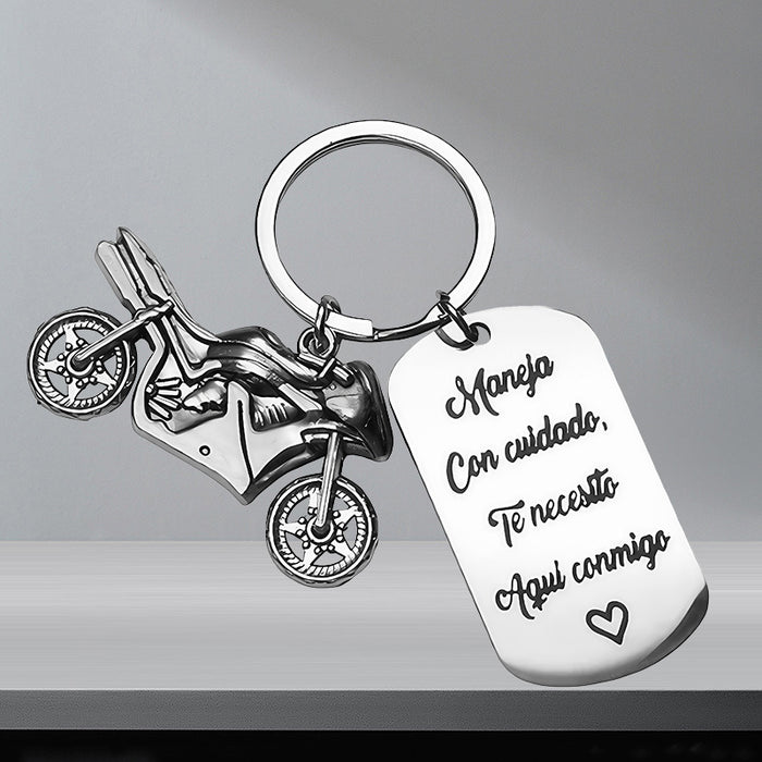 Wholesale Thank You Gift Inspirational Keychain Motorcycle Accessories Stainless Steel Keychain