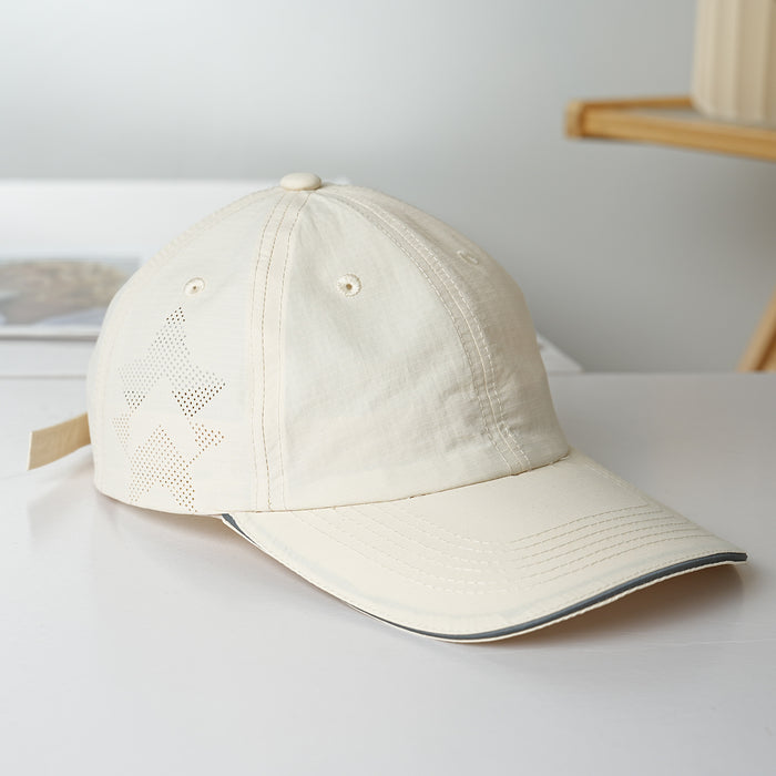 Wholesale Quick drying waterproof baseball cap, casual duckbill cap, perforated breathable reflective cap