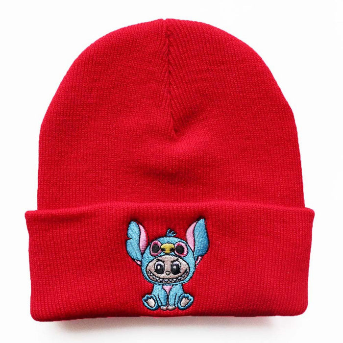 Wholesale Cartoon wool hat embroidered knit hat